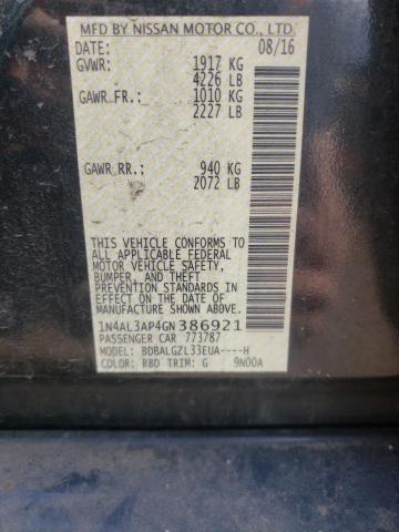 Photo 10 from auction – 2016 NISSAN ALTIMA 2.5 with VIN 1N4AL3AP4GN386921
