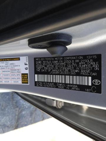 Photo 10 from auction – 2016 TOYOTA PRIUS with VIN JTDKARFUXG3001265