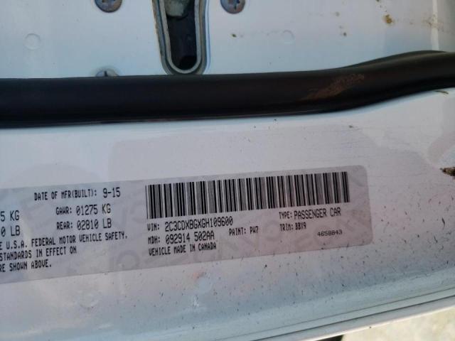 Photo 10 from auction – 2016 DODGE CHARGER SE with VIN 2C3CDXBGXGH109600