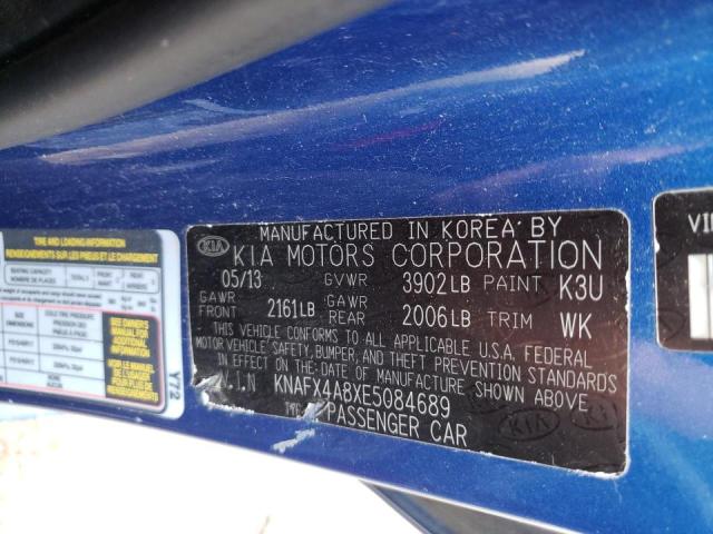 Photo 10 from auction – 2014 KIA FORTE EX with VIN KNAFX4A8XE5084689