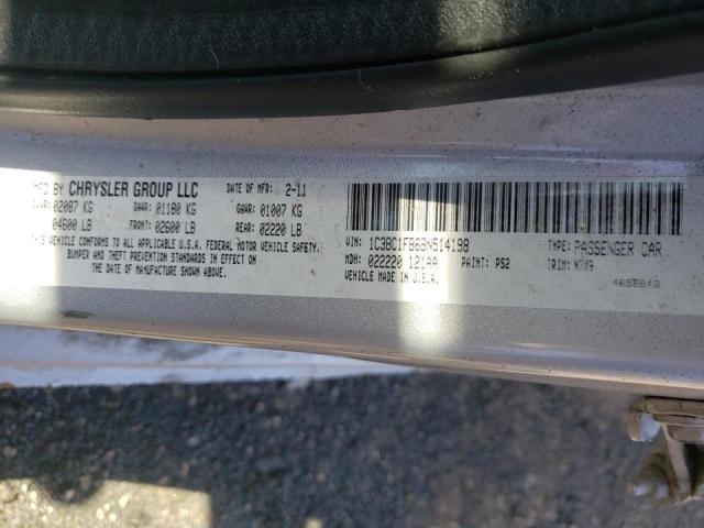 Photo 10 from auction – 2011 CHRYSLER 200 TOURIN with VIN 1C3BC1FB6BN514198