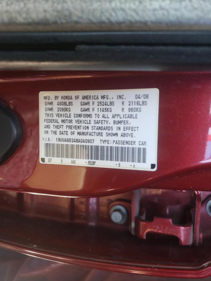Photo 10 from auction – 2008 ACURA TL with VIN 19UUA66248A040907