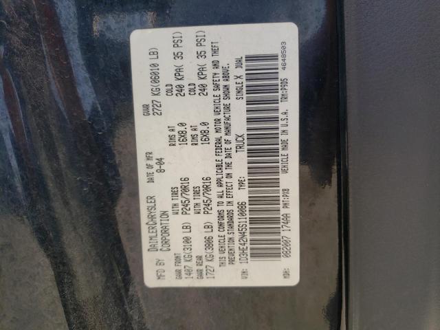 Photo 10 from auction – 2005 DODGE DAKOTA SLT with VIN 1D3HE42N45S110086