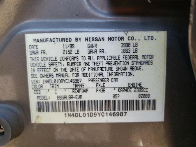 Photo 10 from auction – 2000 NISSAN ALTIMA with VIN 1N4DL01D9YC146987