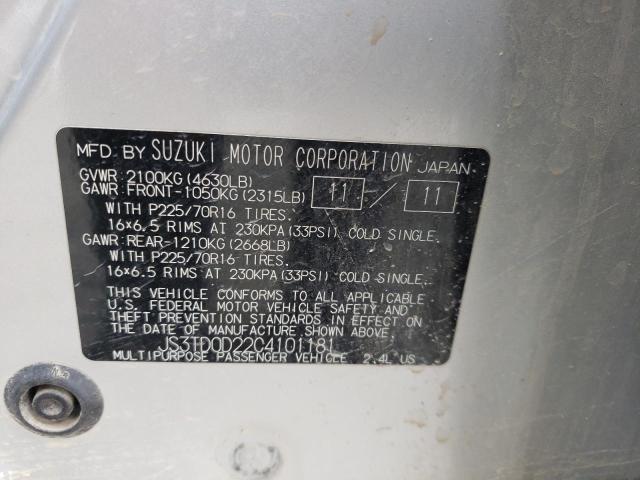 Photo 10 from auction – 2012 SUZUKI GRAND VITA with VIN JS3TD0D22C4101181
