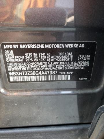 Photo 10 from auction – 2016 BMW X1 XDRIVE2 with VIN WBXHT3Z38G4A47987