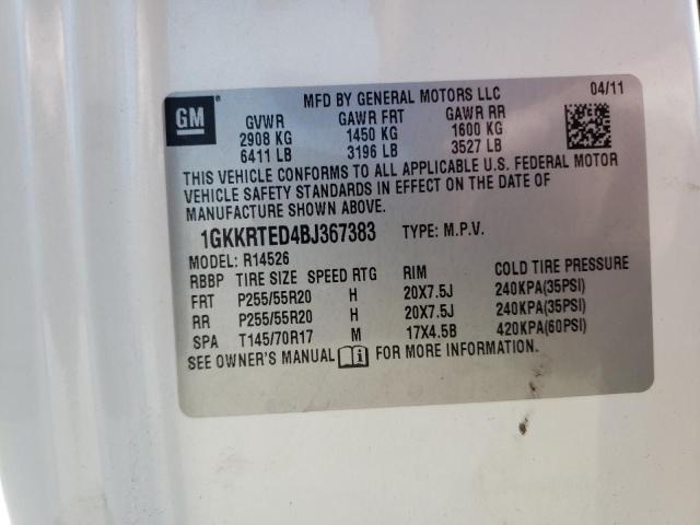 Photo 10 from auction – 2011 GMC ACADIA DEN with VIN 1GKKRTED4BJ367383