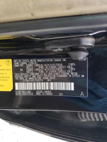 Photo 10 from auction – 2007 LEXUS RX 350 with VIN 2T2GK31U07C026279