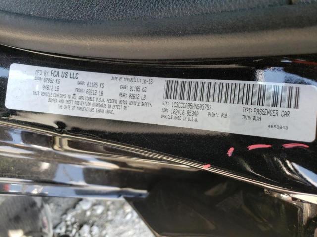 Photo 10 from auction – 2017 CHRYSLER 200 LIMITE with VIN 1C3CCCAB5HN503757