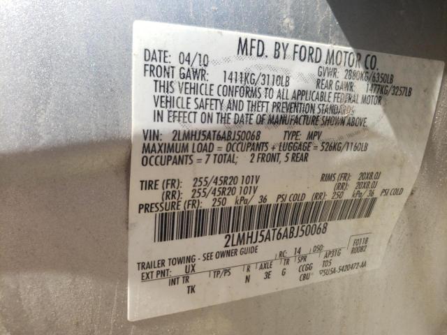 Photo 10 from auction – 2010 LINCOLN MKT with VIN 2LMHJ5AT6ABJ50068