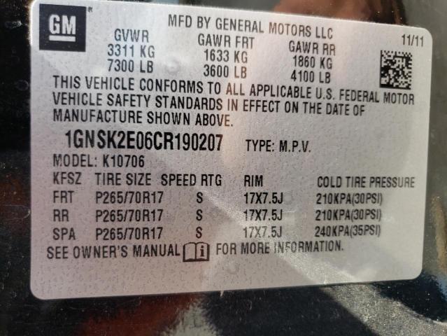 Photo 10 from auction – 2012 CHEVROLET TAHOE SPEC with VIN 1GNSK2E06CR190207