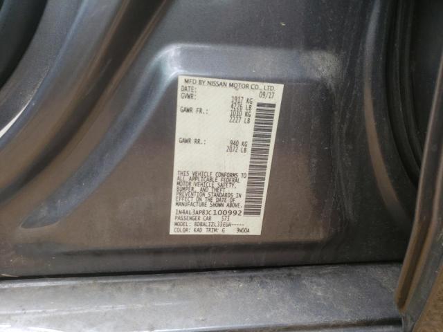 Photo 10 from auction – 2018 NISSAN ALTIMA 2.5 with VIN 1N4AL3AP8JC100992