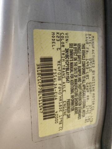 Photo 10 from auction – 2011 NISSAN VERSA S with VIN 3N1BC1CP7BL411547