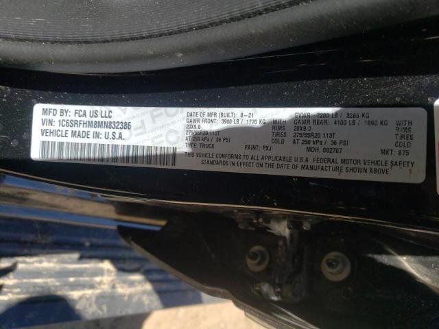 Photo 10 from auction – 2021 RAM 1500 LIMIT with VIN 1C6SRFHM8MN832386