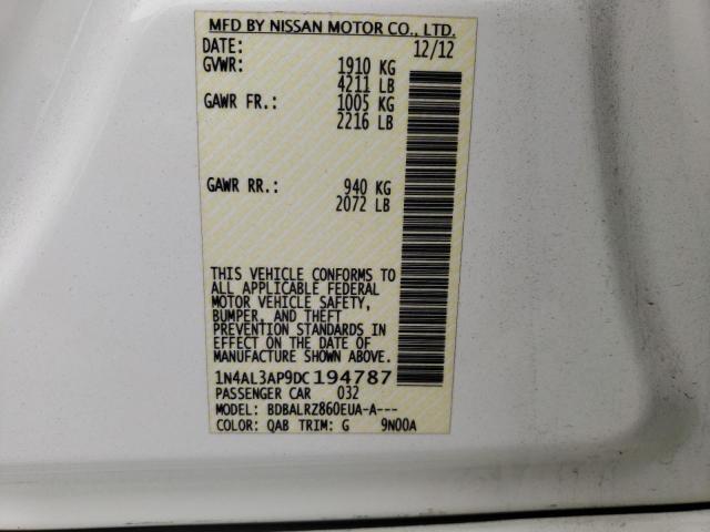 Photo 10 from auction – 2013 NISSAN ALTIMA 2.5 with VIN 1N4AL3AP9DC194787