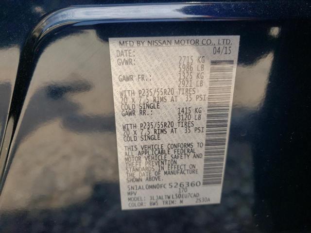 Photo 10 from auction – 2015 INFINITI QX60 with VIN 5N1AL0MN0FC526360