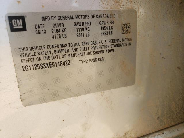 Photo 10 from auction – 2014 CHEVROLET IMPALA LT with VIN 2G1125S3XE9118422