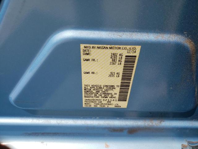 NISSAN LEAF S 2015 with VIN 1N4AZ0CPXFC321141 - Photo from auction