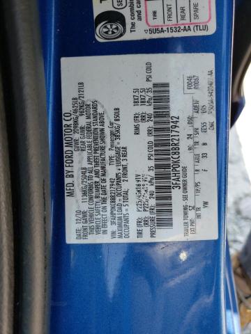 Photo 10 from auction – 2011 FORD FUSION SPO with VIN 3FAHP0KC8BR217942