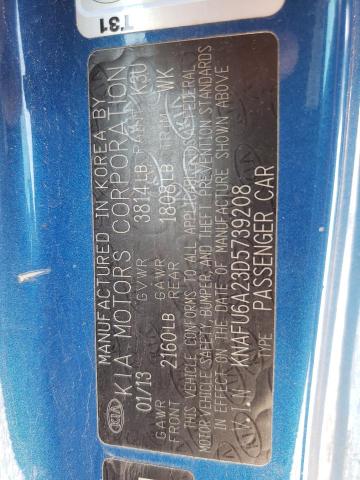 Photo 10 from auction – 2013 KIA FORTE EX with VIN KNAFU6A23D5739208