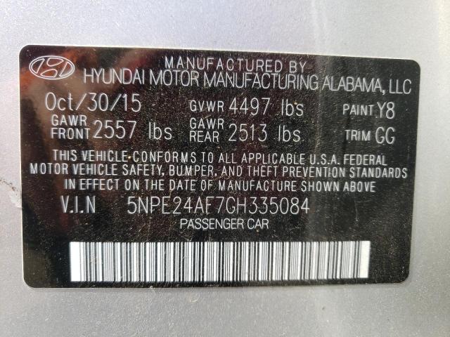 Photo 10 from auction – 2017 HYUNDAI SONATA with VIN 5NPE24AF7GH335084