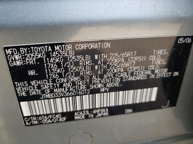 Photo 10 from auction – 2006 TOYOTA RAV4 with VIN JTMBD33V366016012