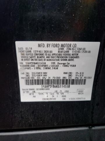 Photo 10 from auction – 2019 FORD TAURUS LIM with VIN 1FAHP2F86KG114558
