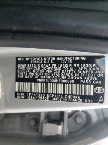 Photo 10 from auction – 2017 TOYOTA YARIS L with VIN VNKKTUD38HA080690