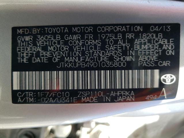 Photo 10 from auction – 2013 TOYOTA SCION XD with VIN JTKKUPB49D1035800
