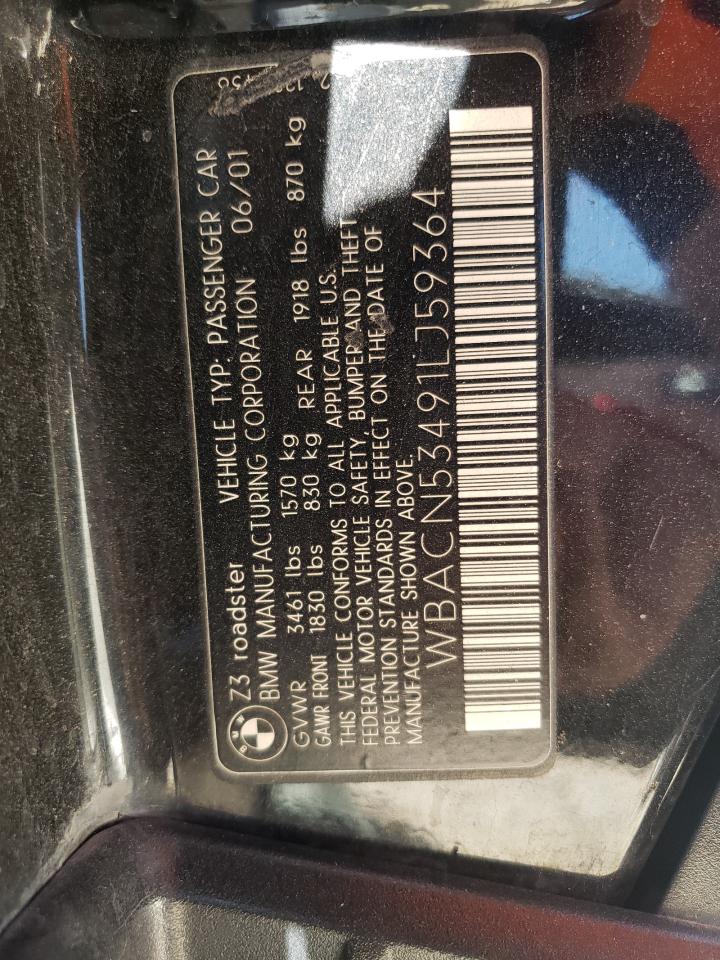 Photo 10 from auction – 2001 BMW Z3 3.0 with VIN WBACN53491LJ59364