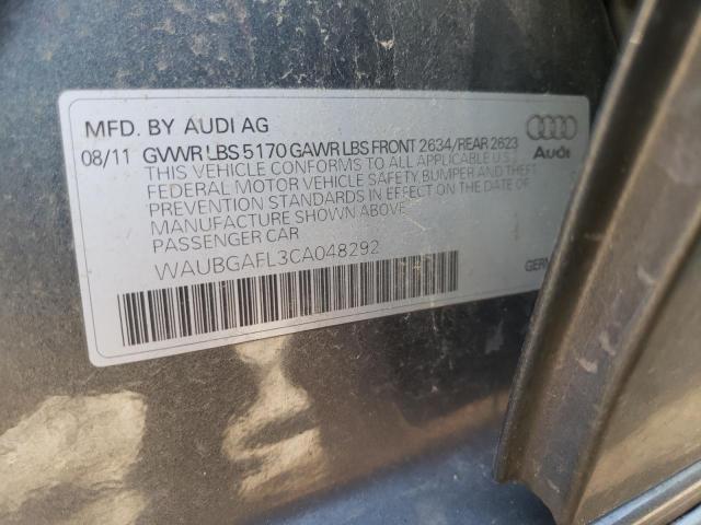 Photo 10 from auction – 2012 AUDI S4 PREMIUM with VIN WAUBGAFL3CA048292