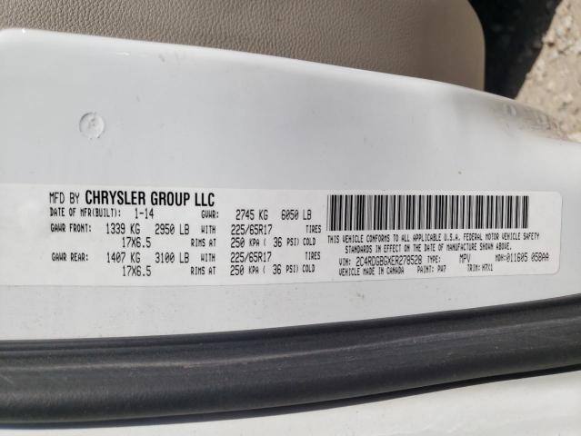 Photo 10 from auction – 2014 DODGE GRAND CARA with VIN 2C4RDGBGXER278528