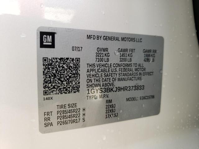 Photo 10 from auction – 2017 CADILLAC ESCALADE L with VIN 1GYS3BKJ9HR373833