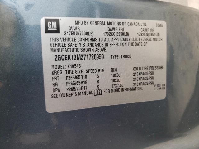 Photo 10 from auction – 2007 CHEVROLET SILVERADO with VIN 2GCEK13M371720959