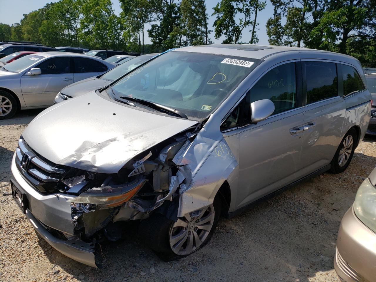 Photo 2 from auction – 2014 HONDA ODYSSEY EX with VIN 5FNRL5H66EB104537