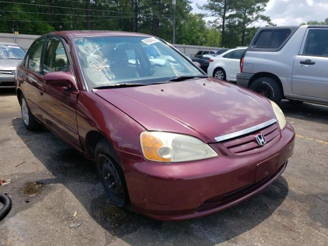 HONDA CIVIC EX 2002 with VIN 2HGES26722H550008 - Photo from auction