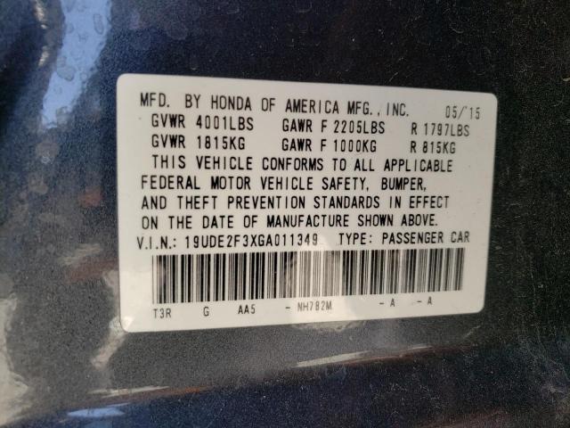 Photo 10 from auction – 2016 ACURA ILX BASE W with VIN 19UDE2F3XGA011349