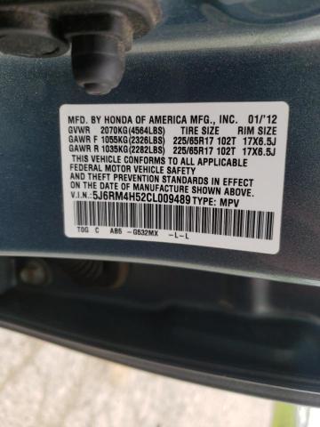 Photo 10 from auction – 2012 HONDA CR-V EX with VIN 5J6RM4H52CL009489