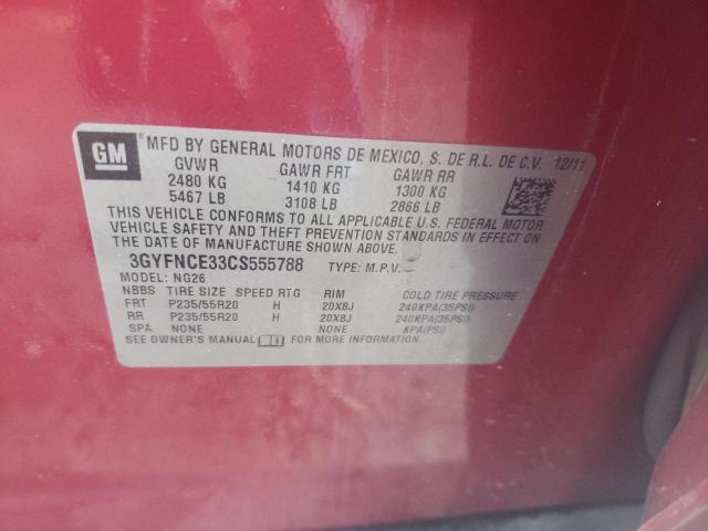 Photo 10 from auction – 2012 CADILLAC SRX PREMIU with VIN 3GYFNCE33CS555788
