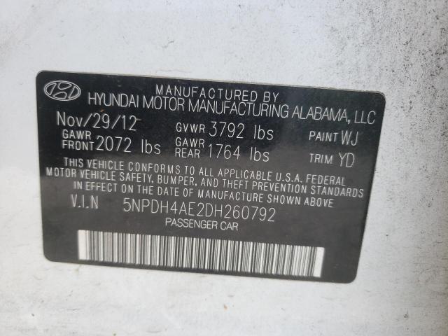Photo 10 from auction – 2013 HYUNDAI ELANTRA GL with VIN 5NPDH4AE2DH260792