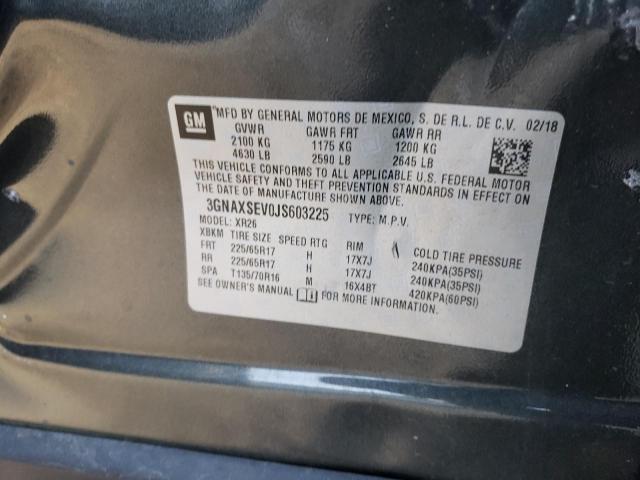 Photo 10 from auction – 2018 CHEVROLET EQUINOX LT with VIN 3GNAXSEV0JS603225
