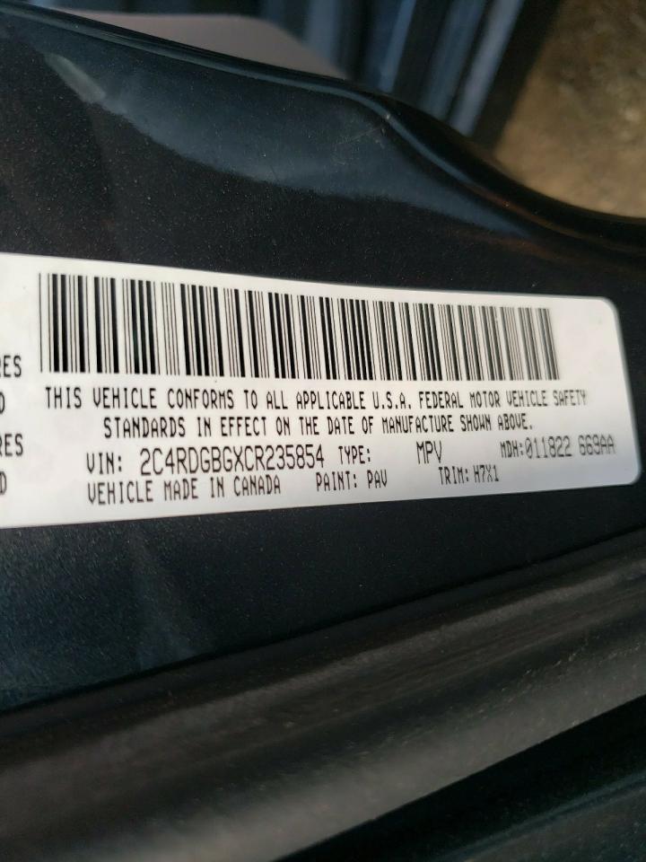 Photo 10 from auction – 2012 DODGE GRAND CARA with VIN 2C4RDGBGXCR235854