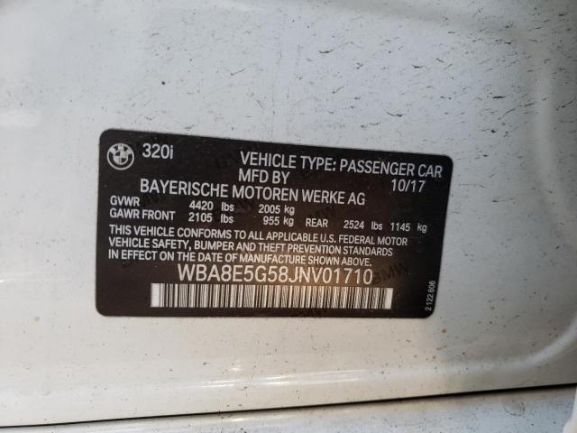 Photo 10 from auction – 2018 BMW 320 XI with VIN WBA8E5G58JNV01710