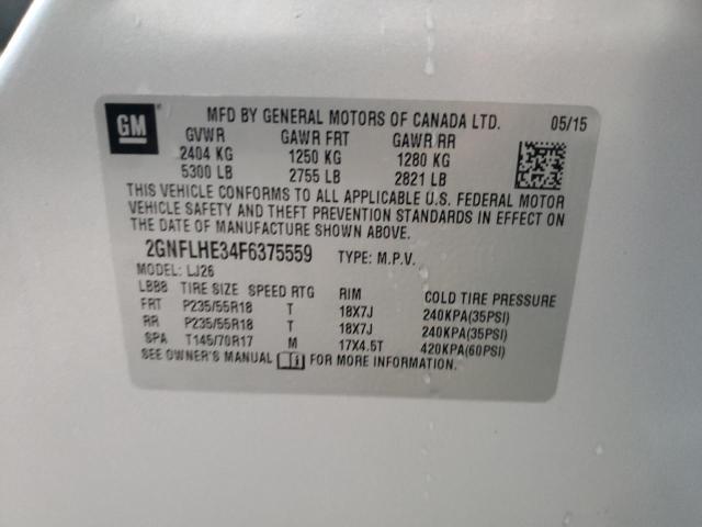Zdjęcie 1 z aukcji – 2015 CHEVROLET EQUINOX LT z VIN 2GNFLHE34F6375559