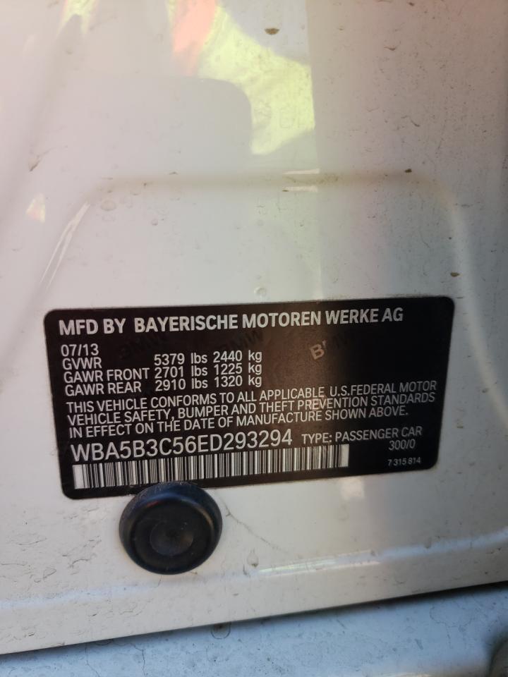 Photo 10 from auction – 2014 BMW 535 XI with VIN WBA5B3C56ED293294