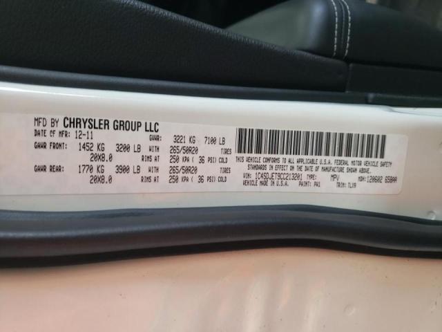 Photo 10 from auction – 2012 DODGE DURANGO CI with VIN 1C4SDJET9CC213201