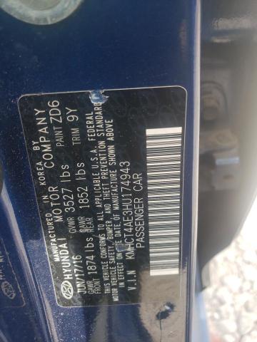 Photo 10 from auction – 2017 HYUNDAI ACCENT SE with VIN KMHCT4AE3HU174943