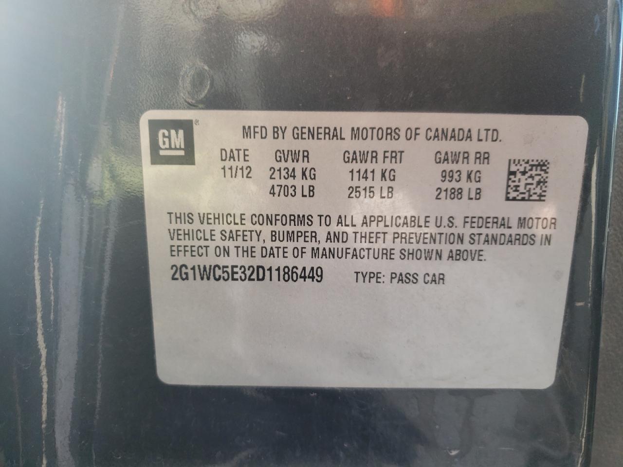 Photo 10 from auction – 2013 CHEVROLET IMPALA LTZ with VIN 2G1WC5E32D1186449