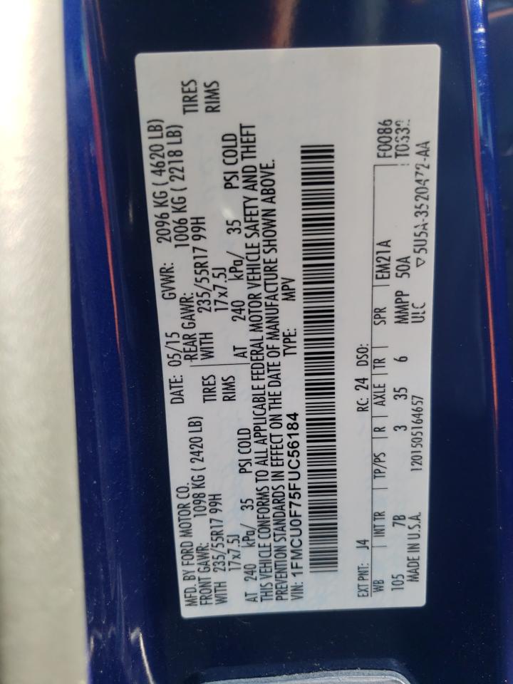 Photo 10 from auction – 2015 FORD ESCAPE S with VIN 1FMCU0F75FUC56184