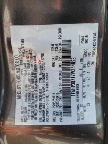 Photo 10 from auction – 2007 FORD FOCUS ST with VIN 1FAHP38Z17W354853